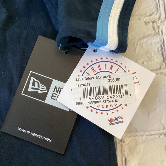 New Era T-Shirt Women’s Size Medium Color Navy Tampa Rays Graphic Tee - Picture 5 of 11